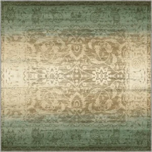Eliana Green Damask Turkish Rug