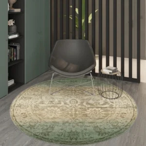 Eliana Green Damask Turkish Rug img 2