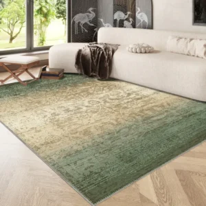 Eliana Green Damask Turkish Rug img 3