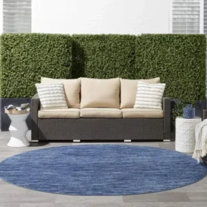 Essentials Solid Indoor Round Rug img 1