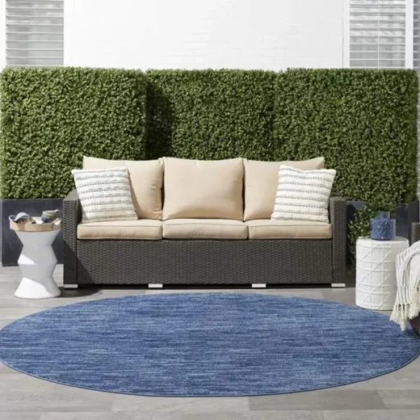 Essentials Solid Indoor Round Rug img 1