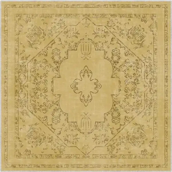 Gabriel Yellow Vintage Turkish Carpet