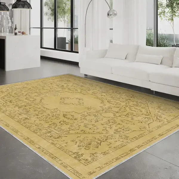 Gabriel Yellow Vintage Turkish Carpet image 2