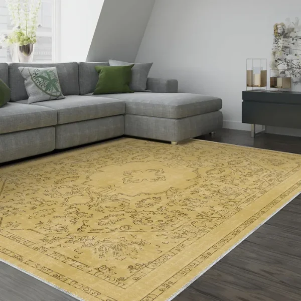 Gabriel Yellow Vintage Turkish Carpet image 3