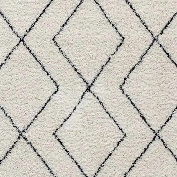 Geometric Bohemian Shaggy Rug img 1