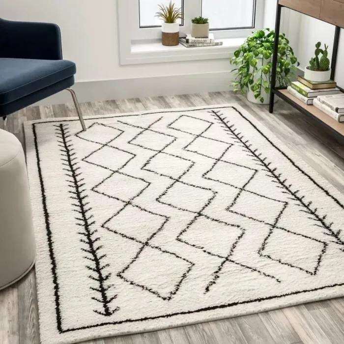 Geometric Bohemian Shaggy Rug