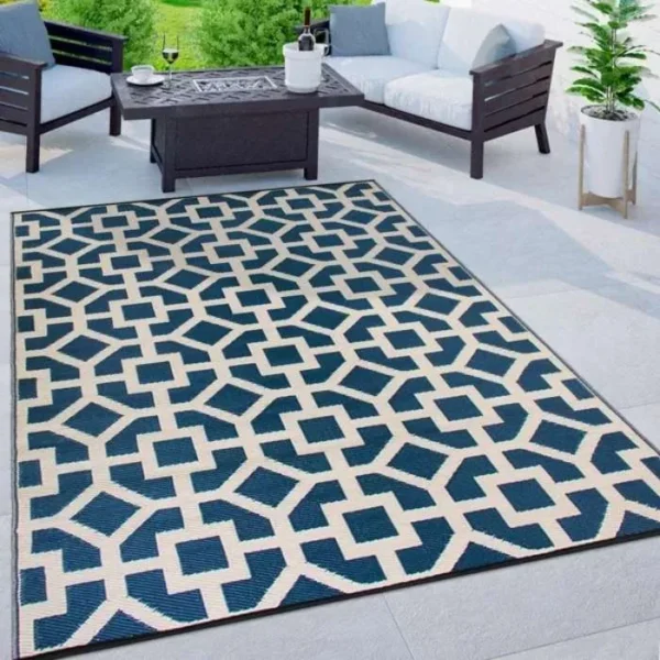 Geometric Contemporary Outdoor Rug