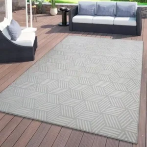 Geometric Cubes Outdoor Rug