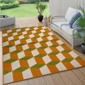 Geometric Flatweave Outdoor Rug img 1