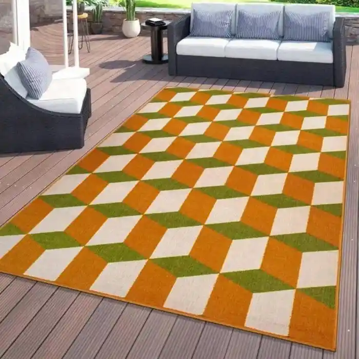 Geometric Flatweave Outdoor Rug