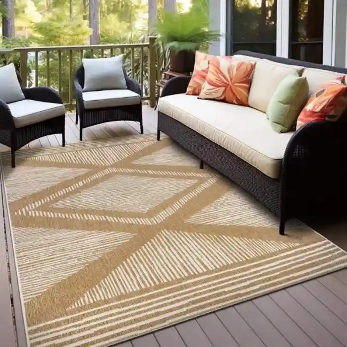 Geometric Stripe Outdoor Rug