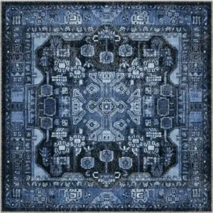 Gideon Blue Medallion Turkish Carpet