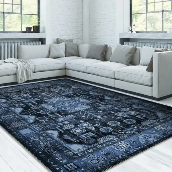 Gideon Blue Medallion Turkish Carpet image 2