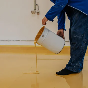 Golden Epoxy Self-Leveling in Dubai