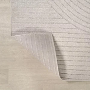 Hallie Curve Geometric Round Rug img 2