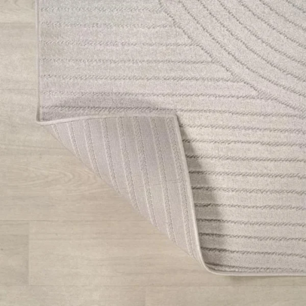 Hallie Curve Geometric Round Rug img 2