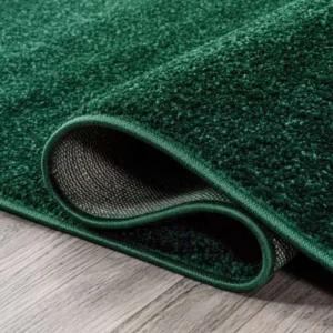 Haze Solid Low-Pile Round Rug img 2