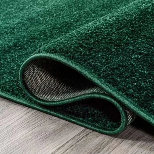 Haze Solid Low-Pile Round Rug img 2