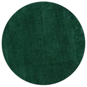 Haze Solid Low-Pile Round Rug img 3