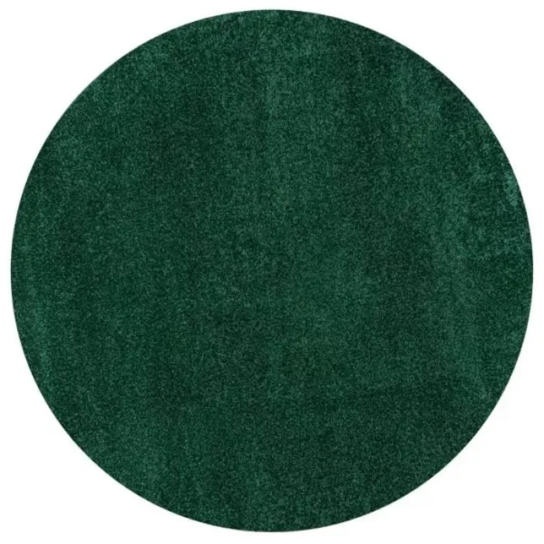 Haze Solid Low-Pile Round Rug img 3