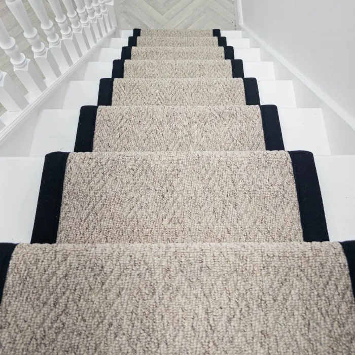 Herringbone Berber Tape Stair Carpet image 3
