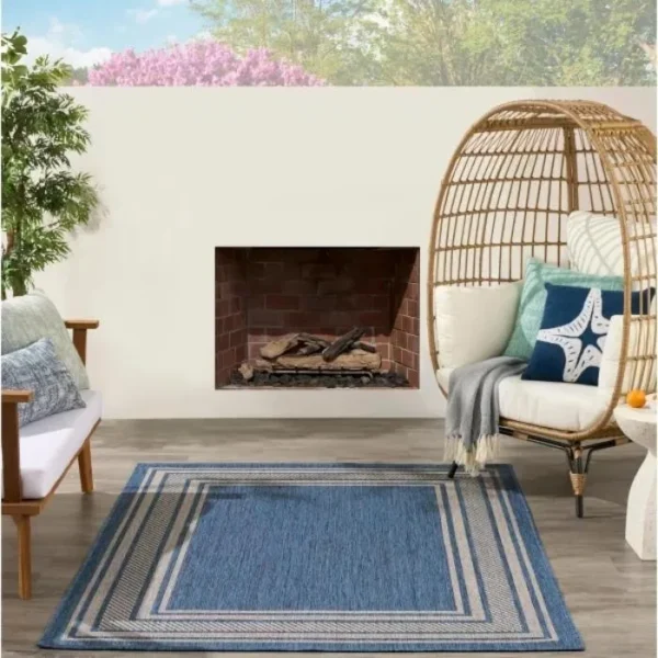 Horizon Bordered Outdoor Rug