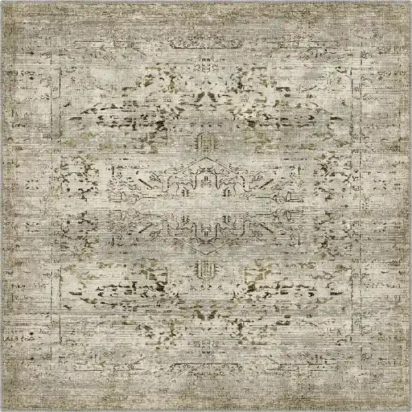 Hudson Green Beige Medallion Turkish Carpet