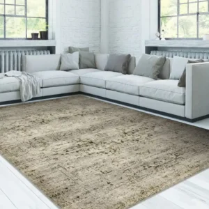 Hudson Green Beige Medallion Turkish Carpet image 2