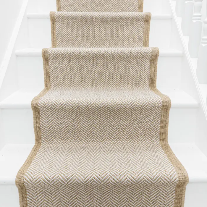 Illusion Beige Stair Carpet image 3