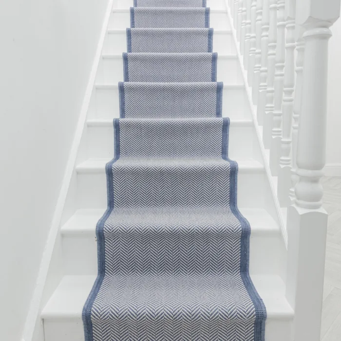 Illusion Blue Stair Carpet