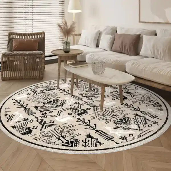 Jayden Cream Vintage Washable Turkish Carpet image 2