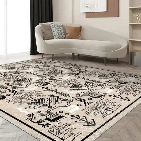 Jayden Cream Vintage Washable Turkish Carpet image 3