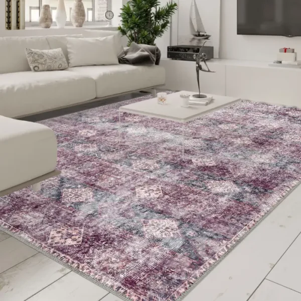 Jordan Purple Kilim Turkish Carpet image 3