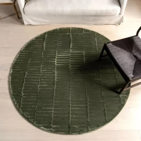 Kailani Geometric Textured Round Rug
