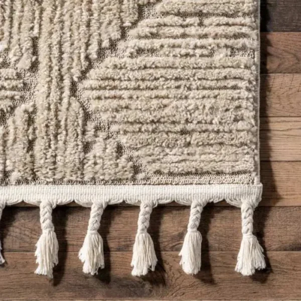 Kerry Textured Geometric Round Rug img 2