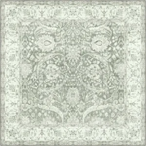 Leonie Washable Green Turkish Carpet