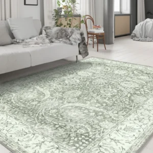 Leonie Washable Green Turkish Carpet img 2