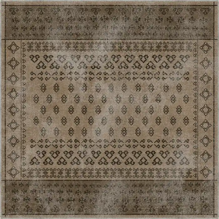 Luca Brown Tribal-Ethnic Turkish Carpet
