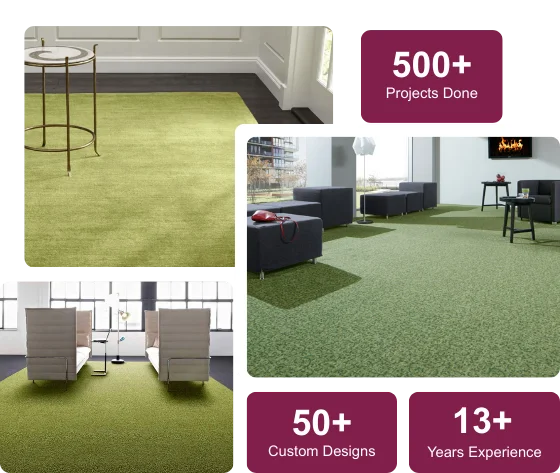Custom made green carpet supplier UAE