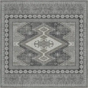 Magnus Medallion Grey Turkish Carpet