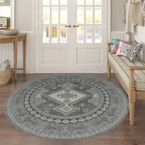 Magnus Medallion Grey Turkish Carpet image 3