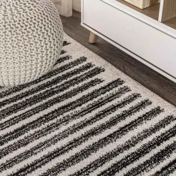 Modern Berber Stripe Round Rug img 1