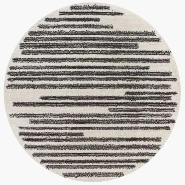 Modern Berber Stripe Round Rug img 4