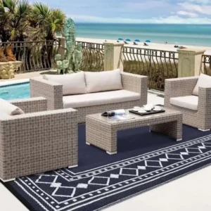 Modern Geometric Outdoor Rug img 1