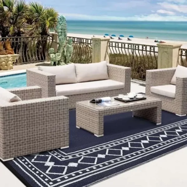 Modern Geometric Outdoor Rug img 1