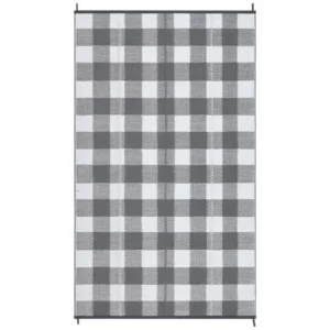 Modern Plaid Outdoor Rug img 2