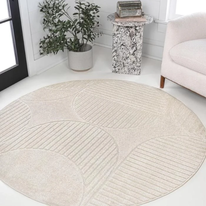Nordby Arch Striped Round Rug