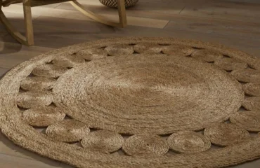 Nova Natural jute rug circle in Dubai