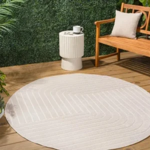 Odense Angle Geometric Round Rug