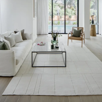 Luxury white carpet installed in office